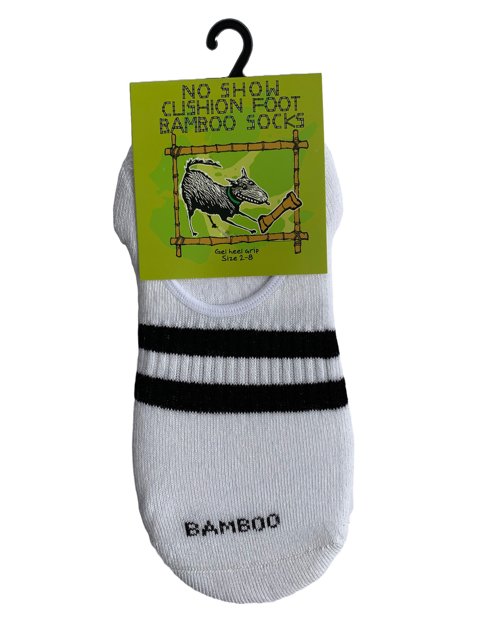 Bamboo No Show Cushion Sport Socks